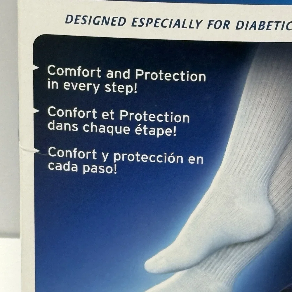 SensiFoot Jobst Diabetic Sock Color Black Knee Style Medium Size